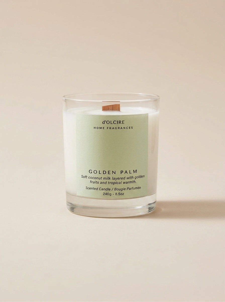 Golden Palm Candle